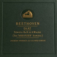 Disque Gramophone : Cortot - Violin Sonata No. 9